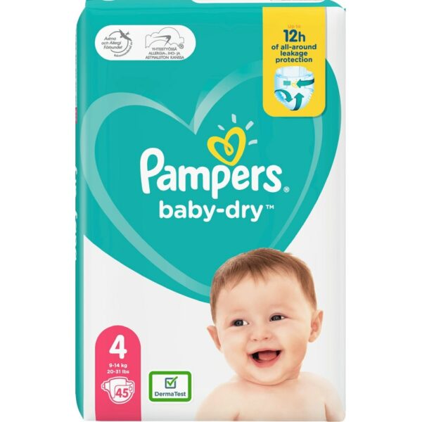 Pampers 45kpl Baby Dry S4 9-14kg