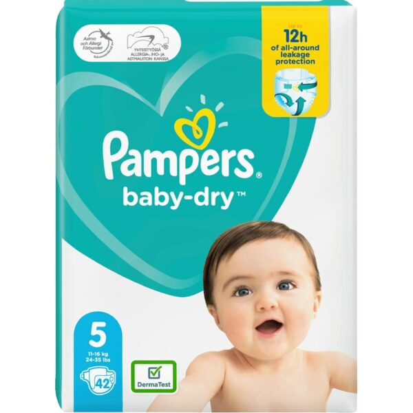 Pampers 42kpl Baby Dry S5 11-16kg