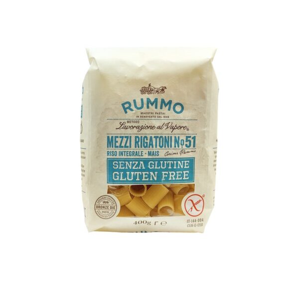 Rummo Mezzi Rigatoni No51 gluteeniton pasta 400g