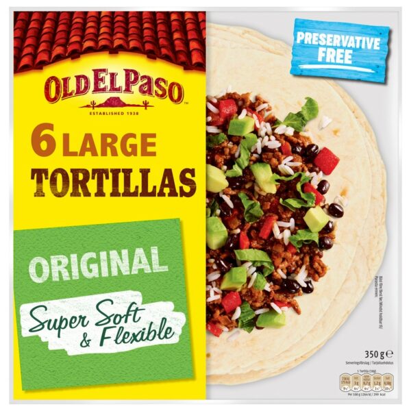 Old El Paso Vehnätortilla 350g Large