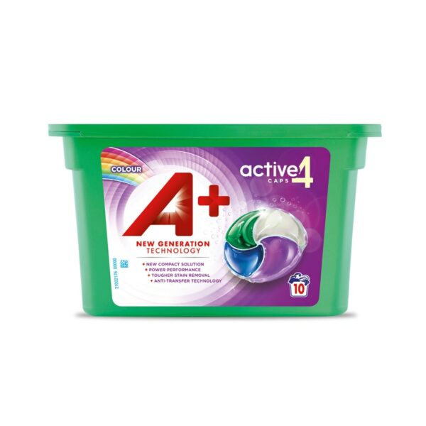 A+ Caps Active4 nestemäinen pyykinpesutabletti 10tab Color