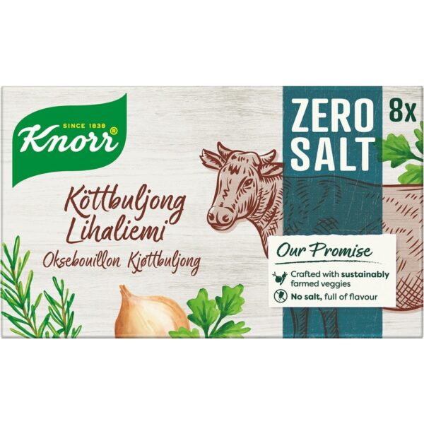 Knorr Liemikuutio Zero Salt Liha 8x9g