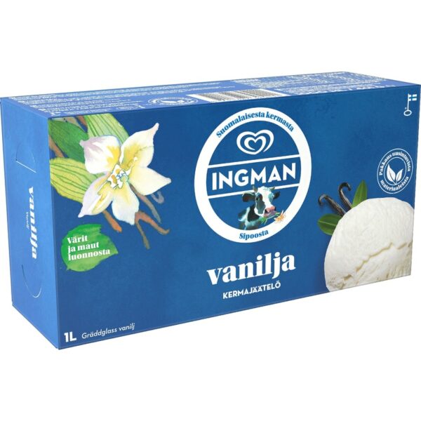 Ingman 1l  jäätelö kotipakkaus vanilja