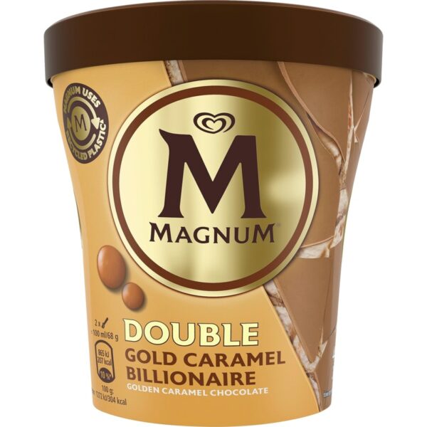 Magnum Jäätelöpakkaus Double Gold Caramel Billionaire 440 ML