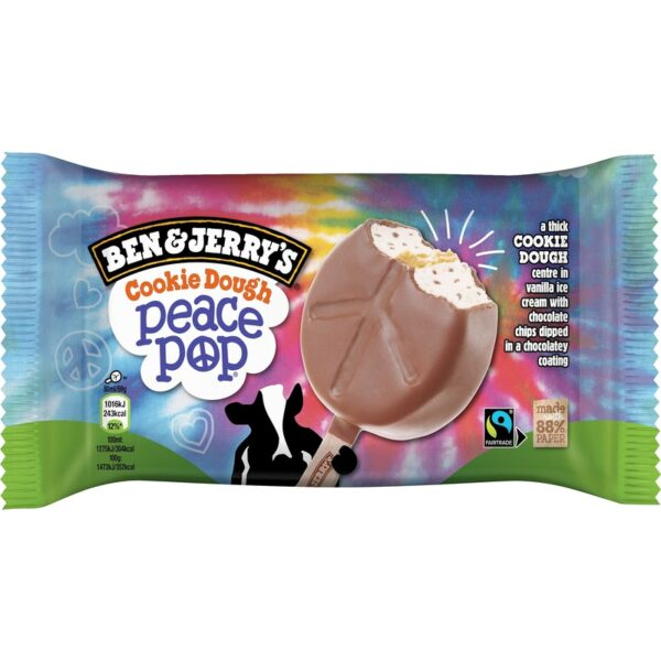 Ben & Jerry's jäätelöpuikko Cookie Dough peace pop 80 ML