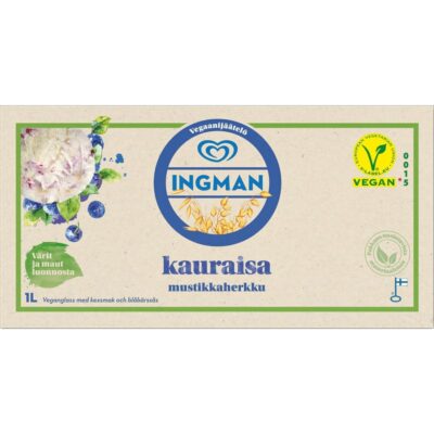 Ingman jäätelö 1l Kauraisa Mustikkaherkku