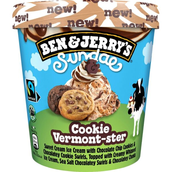 Ben & Jerry's pint-jäätelö Sundae Cookie Vermont-ster 427ml/324g