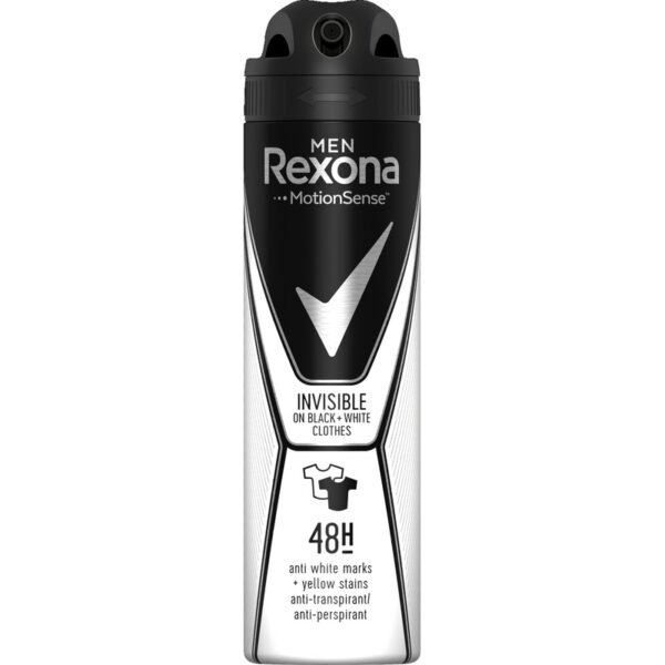 Rexona deo spray 150ml Men Invisible Black White