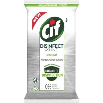 Cif yleispuhdistusliina 75kpl Disinfect + Shine Multipurpose