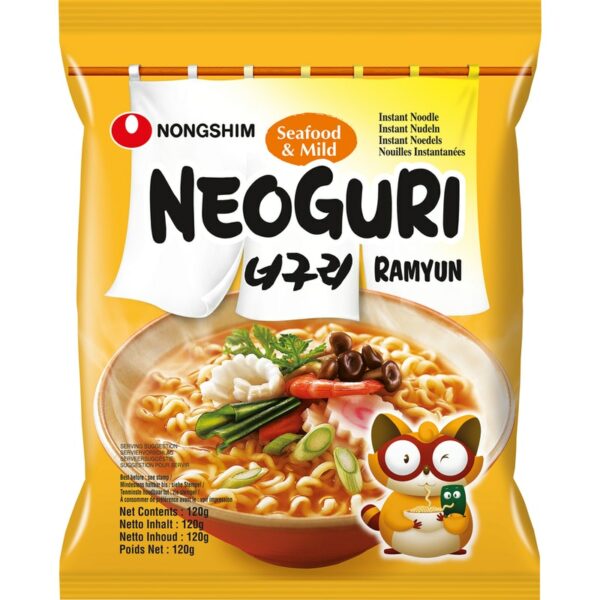 Nongshim Neoguri Ramyun pikanuudelit 120g Seafood Mild