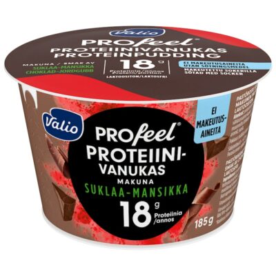 Valio PROfeel proteiinivanukas 185g suklaa-mansikka makeutusaineeton laktoositon