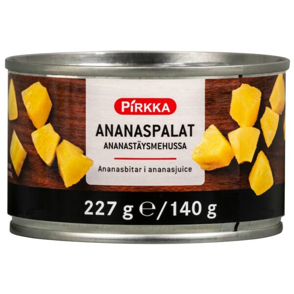 Pirkka ananaspalat ananastäysmehussa 227g/140g