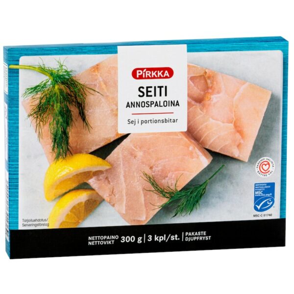 Pirkka seiti annospaloina 300g/3kpl MSC pakaste