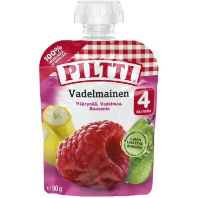 Piltti vadelmainen hedelmäsose 90g 4kk